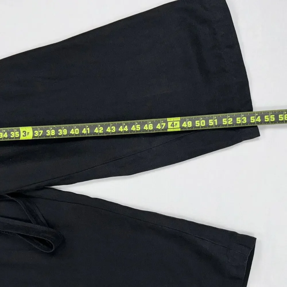 Aritzia Wilfred Brax Linen Blend Cut Out Jumpsuit Women's 2 Black Wide Leg